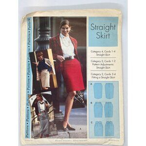 Vintage Sewing Pattern Straight Skirt Misses & Petite Sizes Categories 1-4 Patte